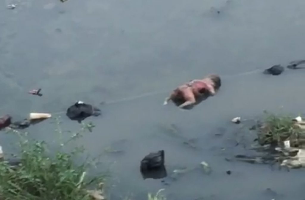 Dead baby in the canal