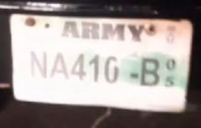 Army's Official Car Plate Number