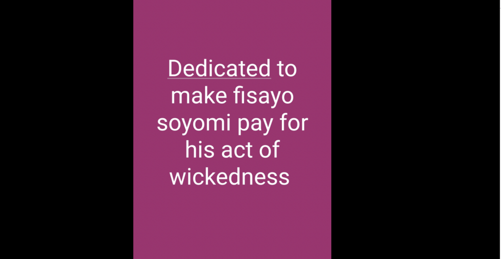 Facebook cover photo  dedicated to 'Fisayo Soyombo's end