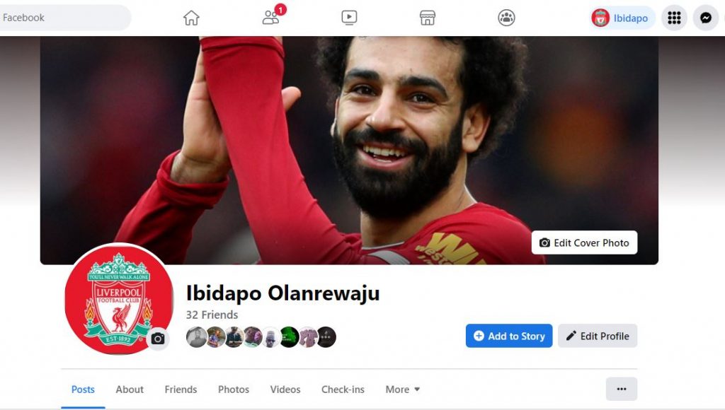 Undercover Ibidapo Olanrewaju's Facebook profile