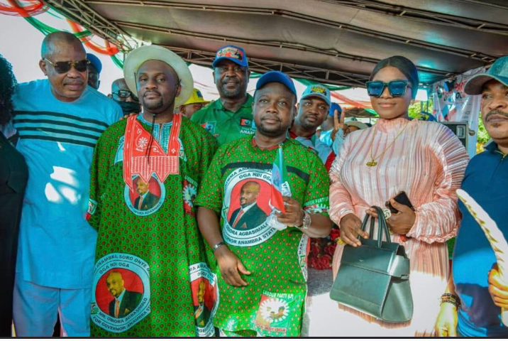 Obiora, Godwin And A Few Nollywood Celebrities At A Rally