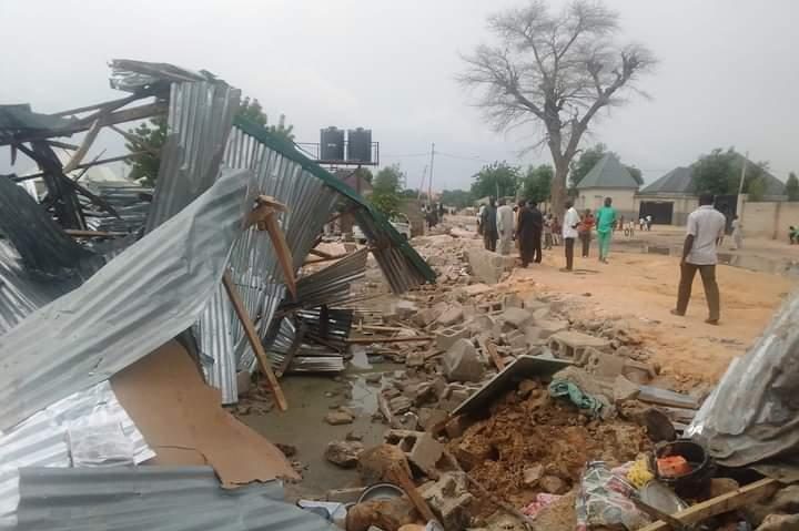 One of the demolished churches in Borno
