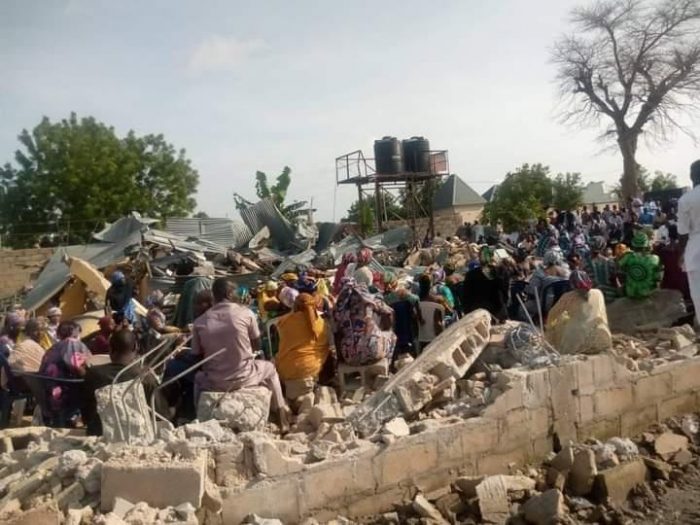 A demolished church in Borno State