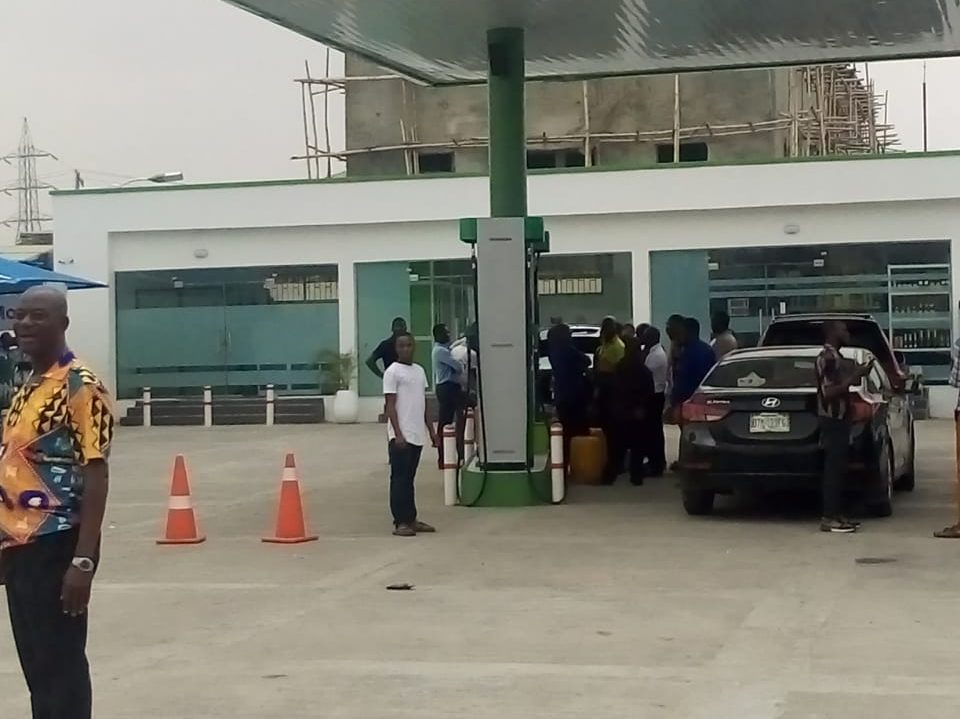 Customers at Timac Filling station.