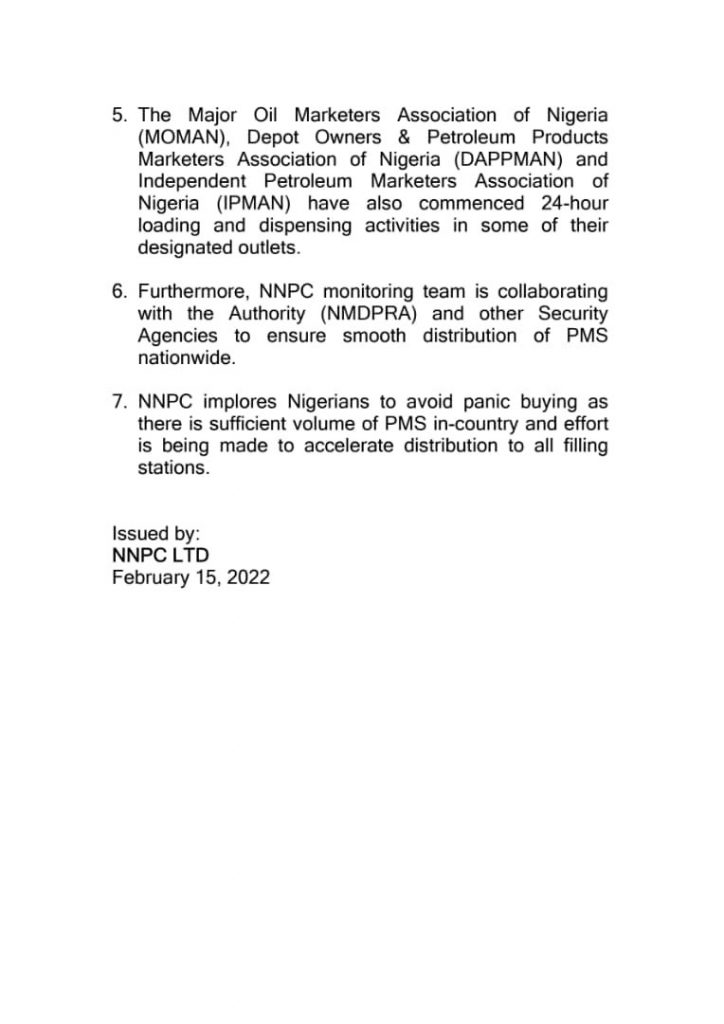 NNPC Press Statement Page 2