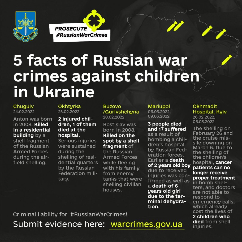 Russian War Crimes Against Children in Ukraine
