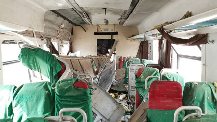 Inside view of train after Abuja-Kaduna train attack