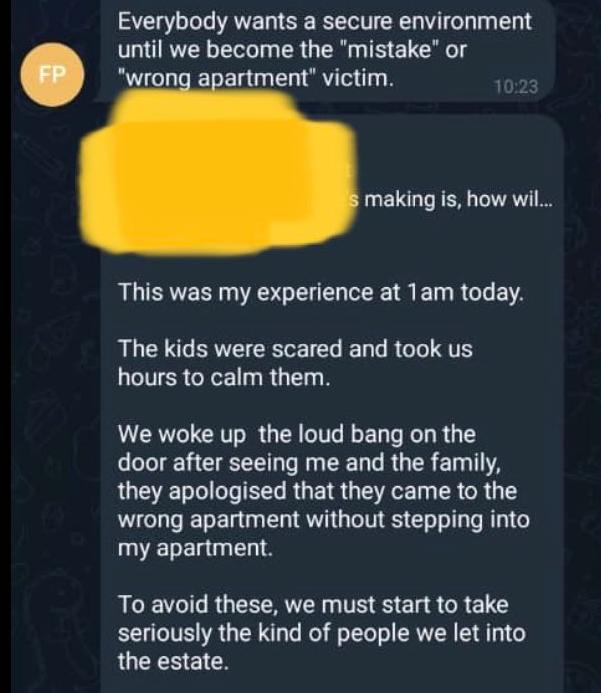 A resident's complaint