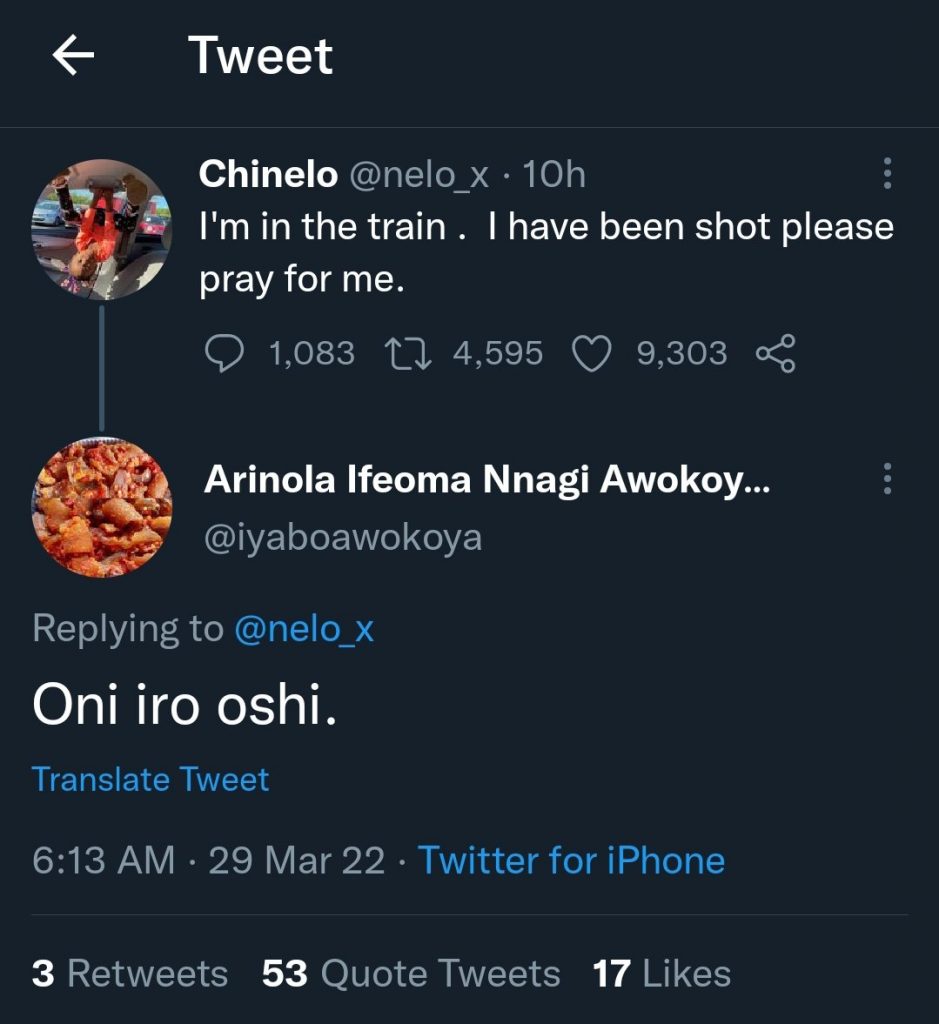 Responses to Chinelo's Tweet