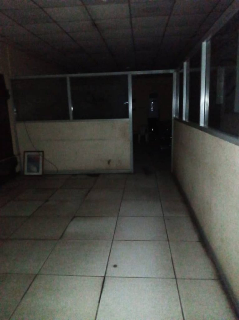 Darkness inside LTV just on Saturday. The station went off air as a result.