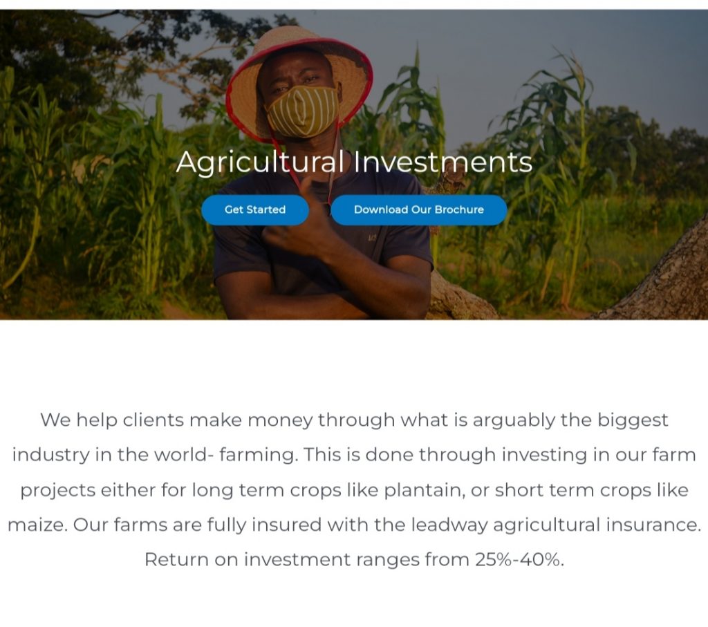 The company's agricultural investment porfolio