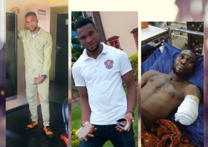 Samson Uwaifo before and after the accident