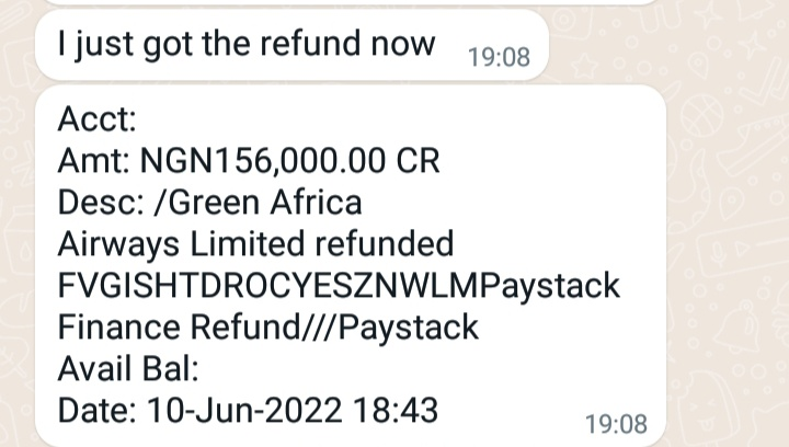 Refund from Green Africa