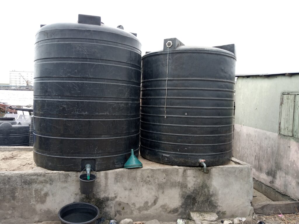 Tanks for water storage.