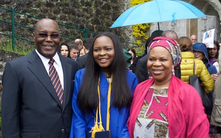Atiku Abubakar and wife at daughter's graduation