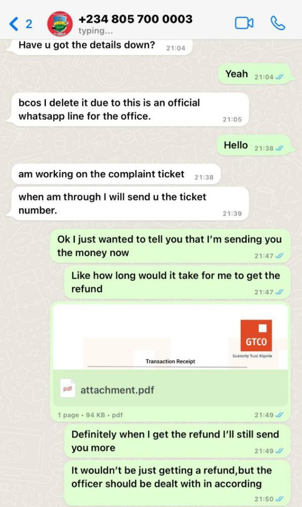 The WhatsApp Conversation with the Police CRU