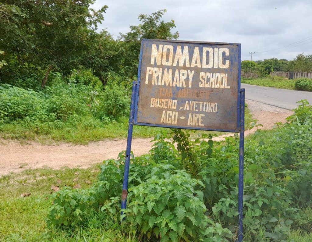 Nomadic Primary School, Bosero Ayetoro, Kajola LGA || Photo Credit: Daniel Ojukwu/FIJ