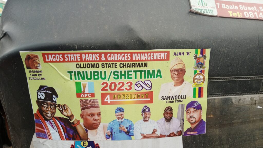 Inside Lagos Park Where Tricycle Drivers Forcefully Buy Tinubu-Shettima's N500 Sticker Or Get Beaten