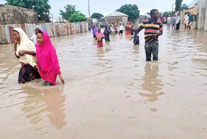 Flood In Numan, Adamawa State. PHOTO CREDIT: @TarabaFacts