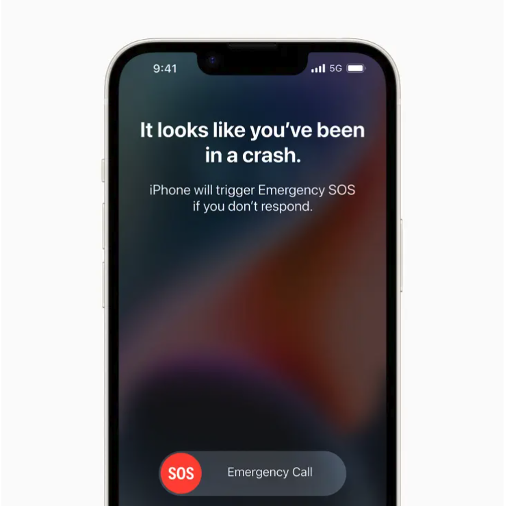 The crash message from iPhone 14