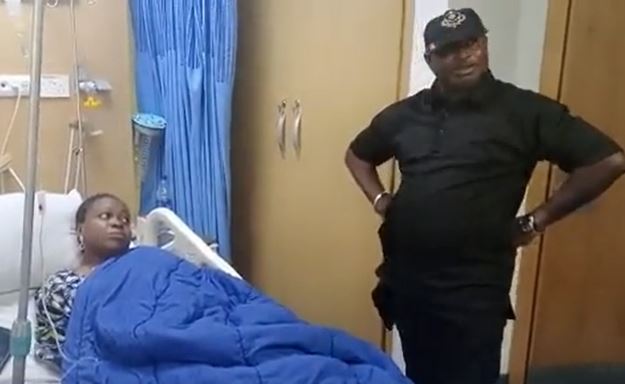One of the SWAT Officers Monitoring Igbinoba at the Hospital