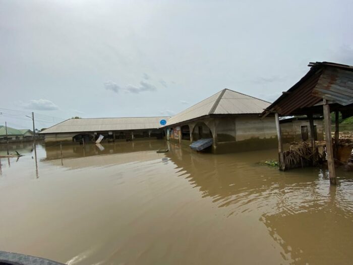 A flooded area in Delta state