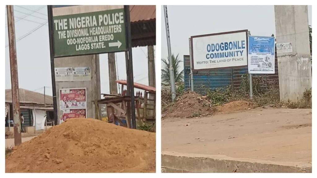 The police station and the community in Epe where Segun Ige was assaulted and detained.