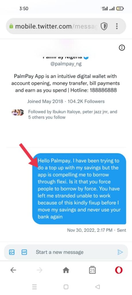 Twitter chat with Palmpay