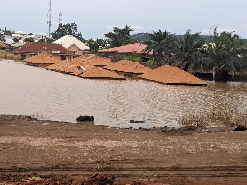Houses submerged in flood in Lokoja