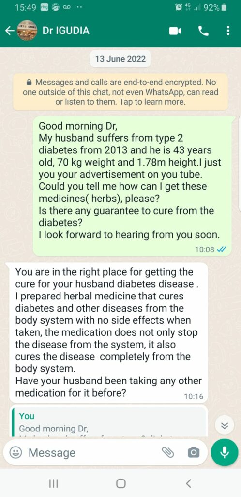 The UK resident's first WhatsApp chat with Dr Igudia