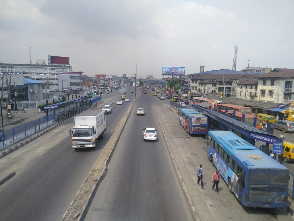 Aerial View of the Bridge at Ojuelegba. 