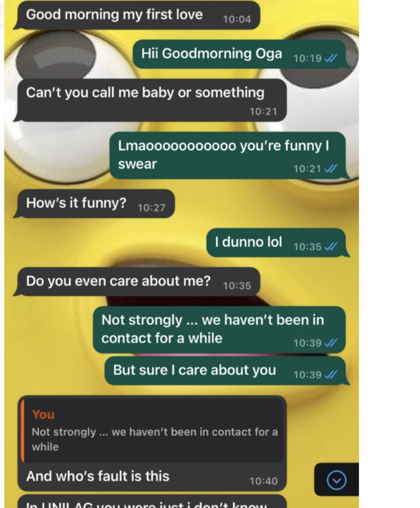 The Whatsapp chat between the business man and the lawyer