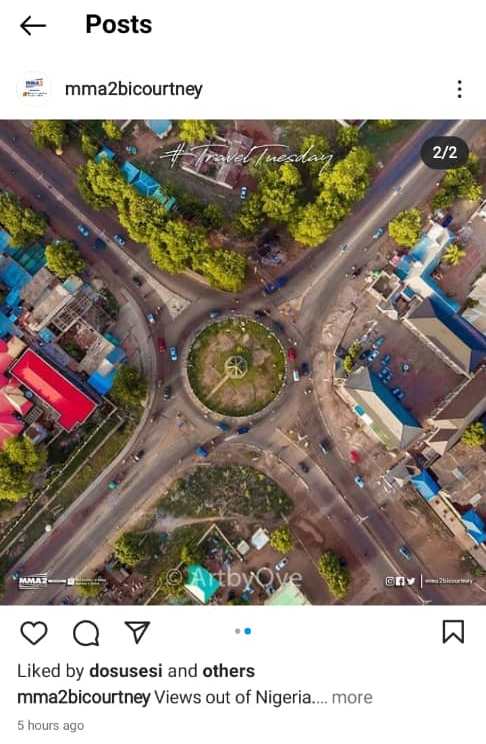 Aerial photograph of Kalambaina roundabout