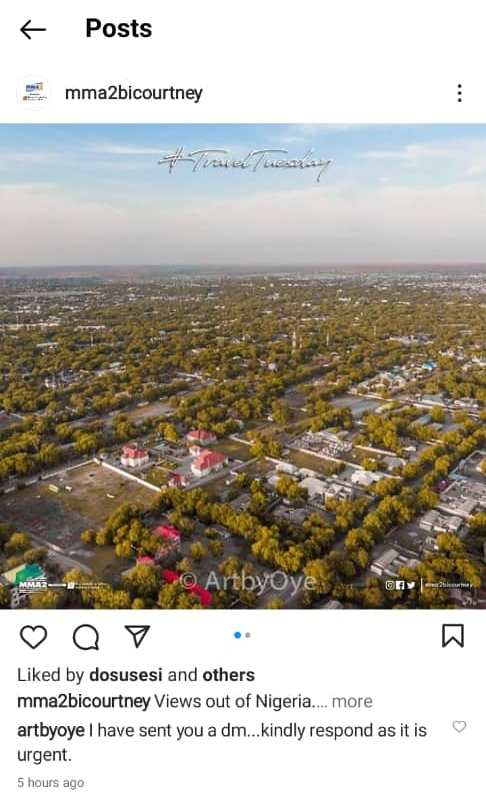 Aerial image of Sokoto city