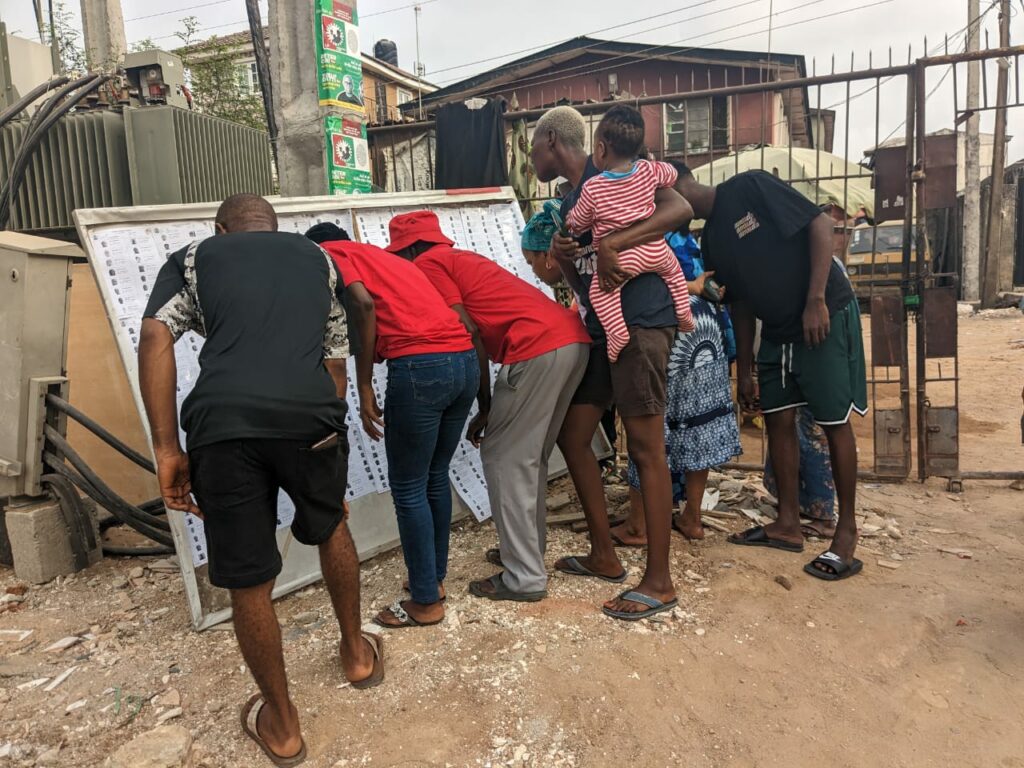 Voters at the polling unit