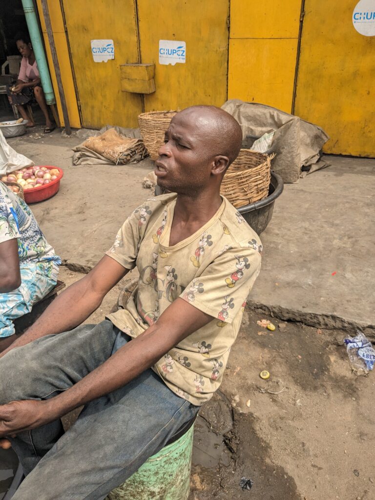 Bature Alli a trader at the Lagos International Market, Mile 12