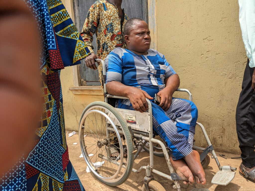 Mr. Posi the disabled man in Osun