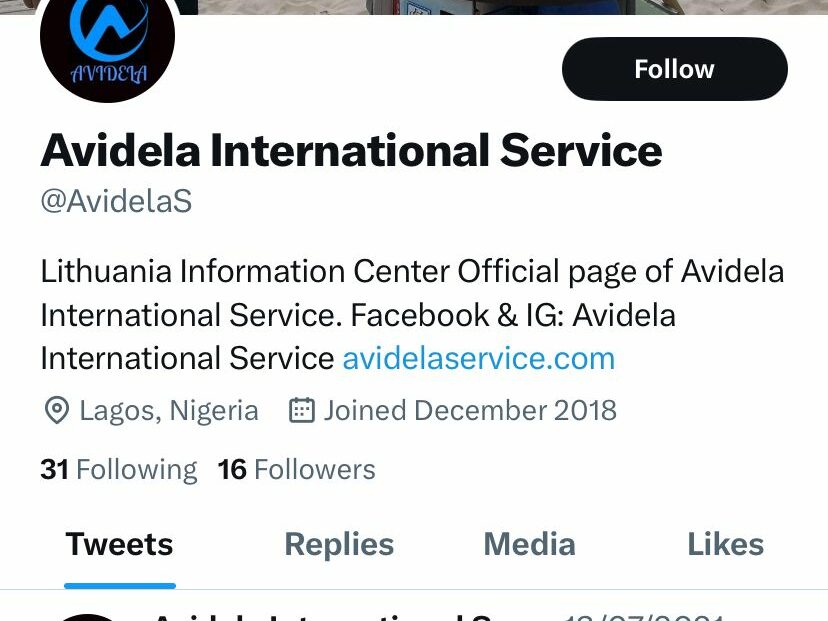 Avidelavtwitter page