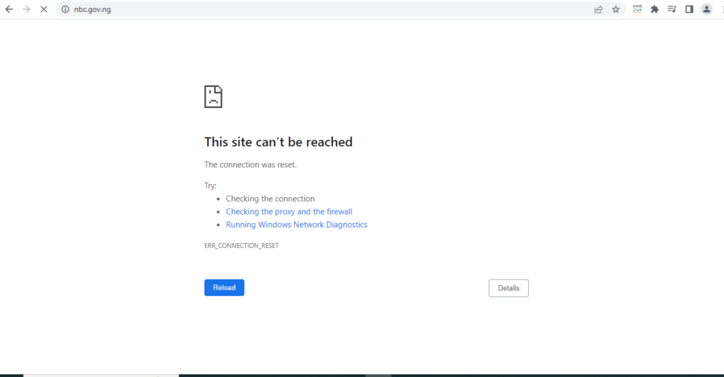 NBC website cannot be reached