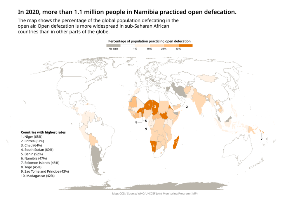 CCIJ Namibia World Map Open Defecation