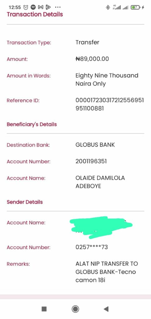 The Payment Jubril Made to Jumia