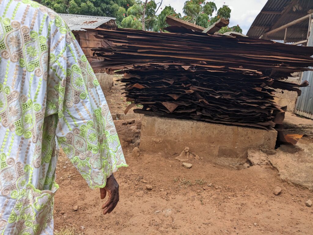 The burnt roofing sheets