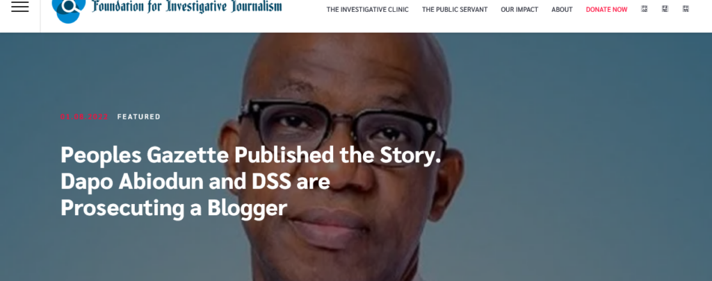 DSS prosecuted blogger for republishing a story on Dapo Abiodun, Ogun State Governor