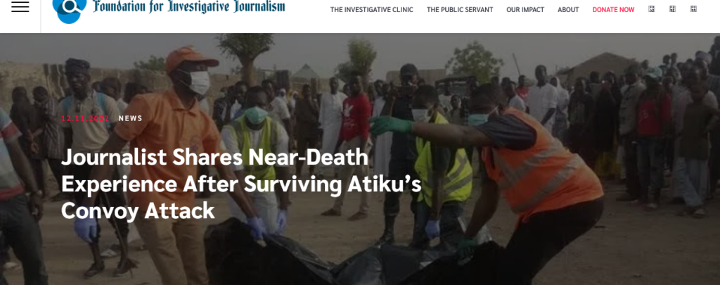Journalist survived near-death encounter ahead of the 2023 general election