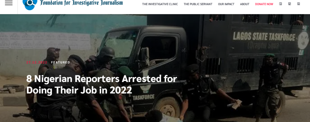 FIJ documented cases of reporters getting arrested for doing their jobs
