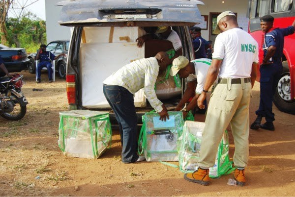 Corps members working as  INEC Ad Hoc staff