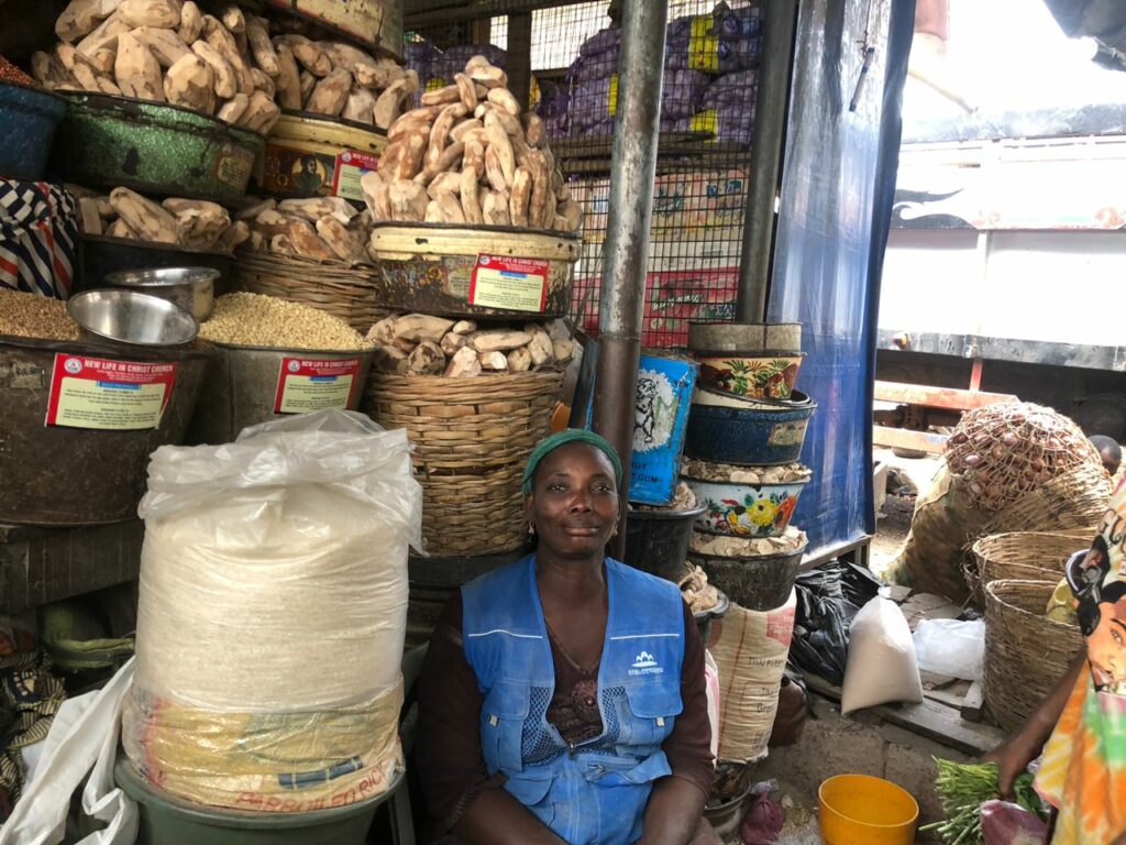 Funmilayo, a trader in Mile 12 Market