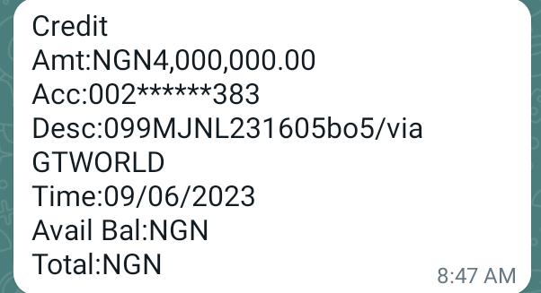 Some of the Payments Made by Meigbope in Tranches