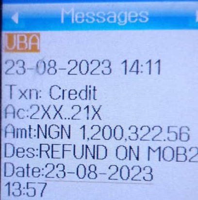 refund from UBA bank