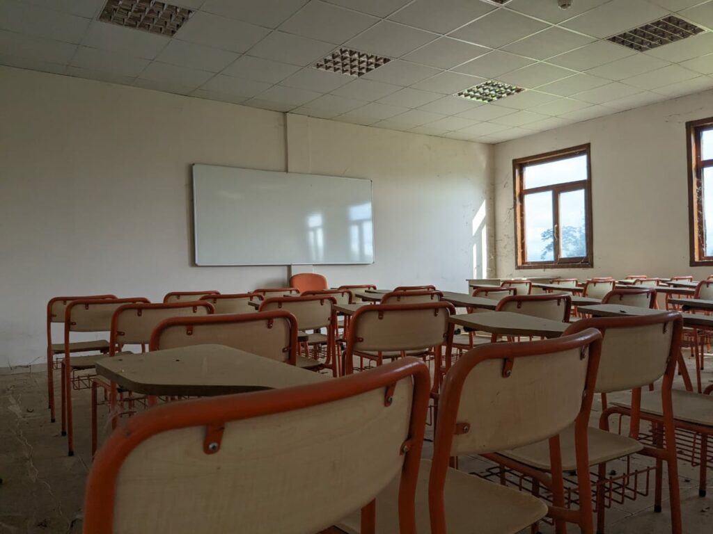 A classroom.